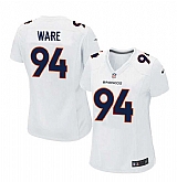 Women Nike Denver Broncos #94 DeMarcus Ware 2016 White Game Event Jersey,baseball caps,new era cap wholesale,wholesale hats